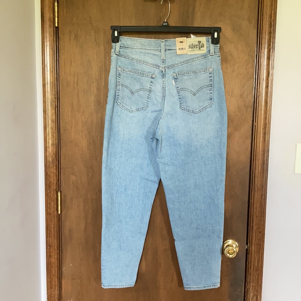 Levi’s silver tab high waisted mom jean distressed retro denim 27 X 27 - Picture 15 of 17